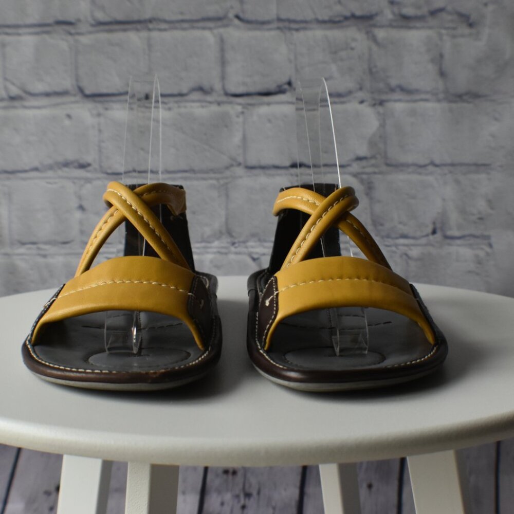 Preowned PRADA Yellow Flat Sandals | 3X020 Calzature | Women’s Size 7